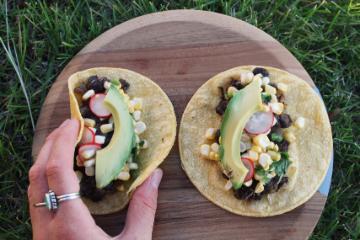 Corn and Black Bean Tacos. Photo by Morgan Billington