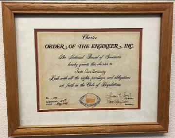 Order of the Engineer Link 101 Certificate from 1988
